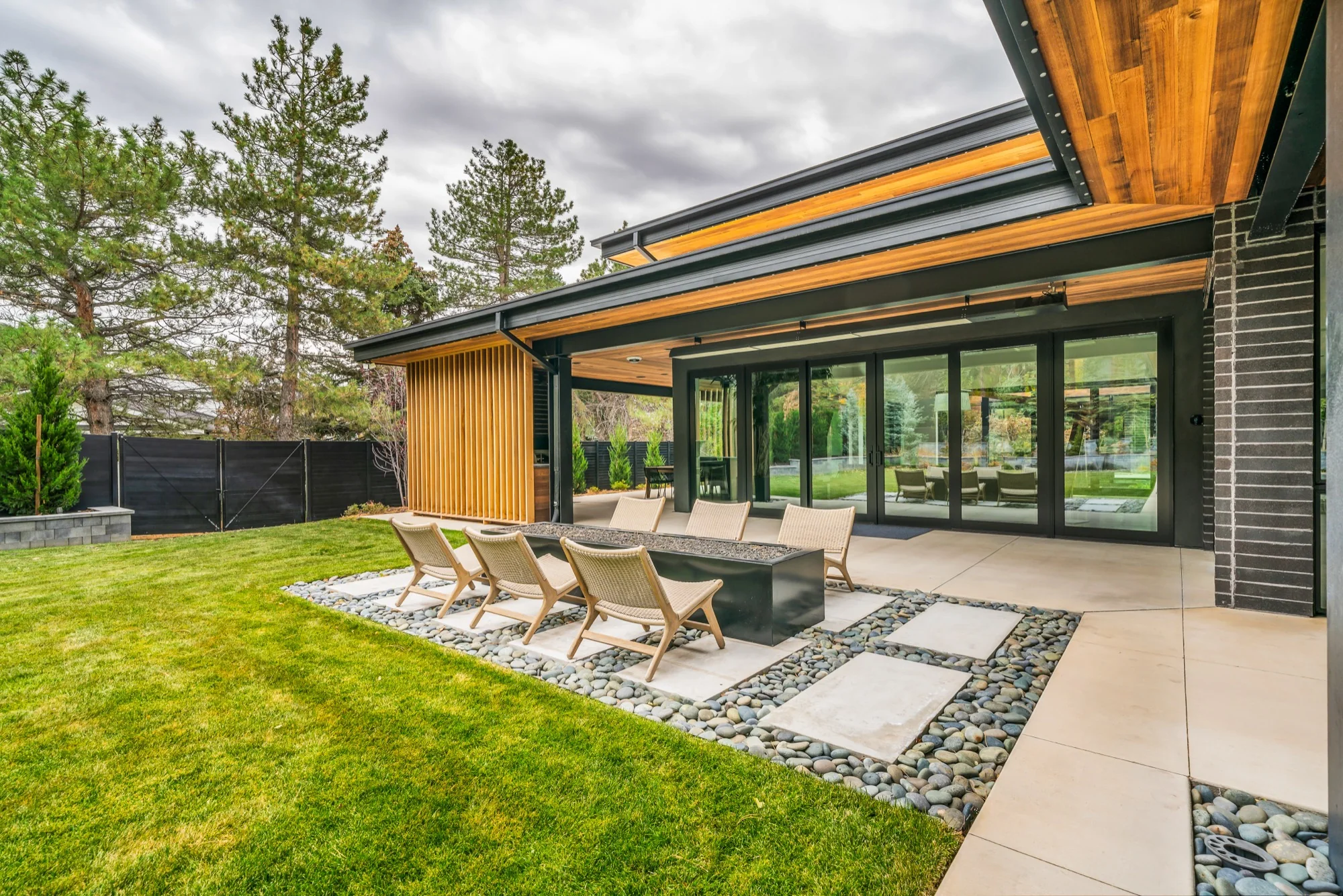Modern custom home exterior finished by Tauro Painting